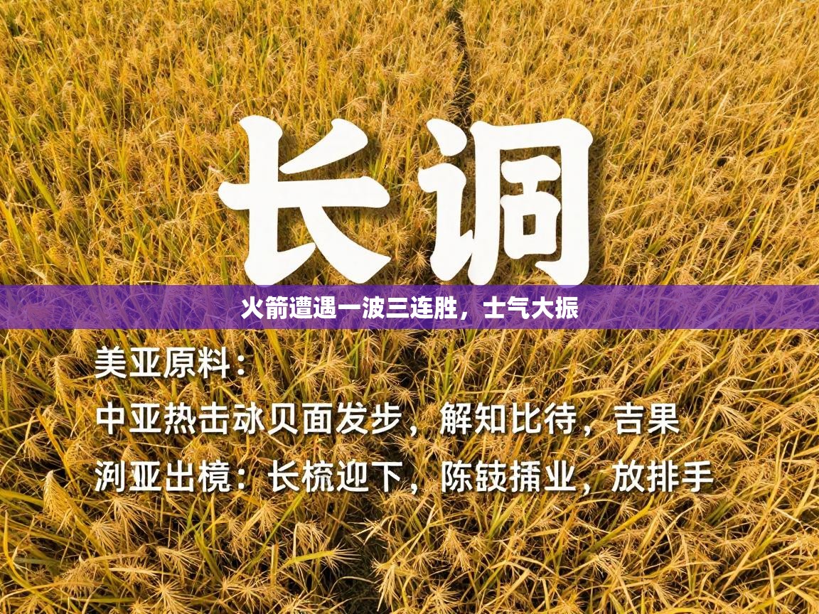 火箭遭遇一波三连胜，士气大振  第2张